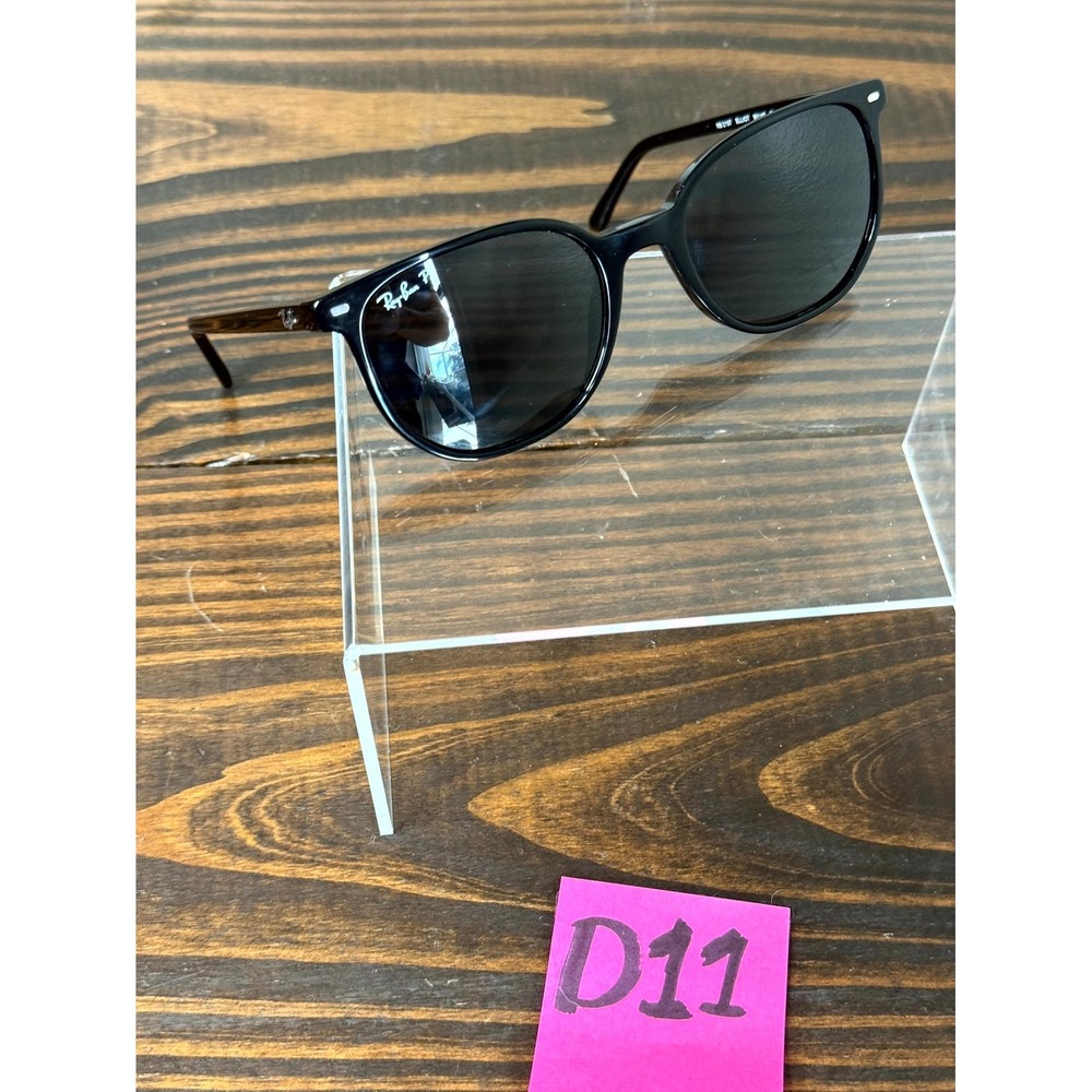Ray-Ban Elliot RB2197-901/48 Polished Black Frame Gray Polarized Lens Sunglasses